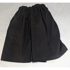 Sports Galore Skirt Women Size 2 Black Excellent Midi Gathered Waist Flax Blend